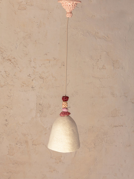 Pink ceramic felt lampshade 19CM