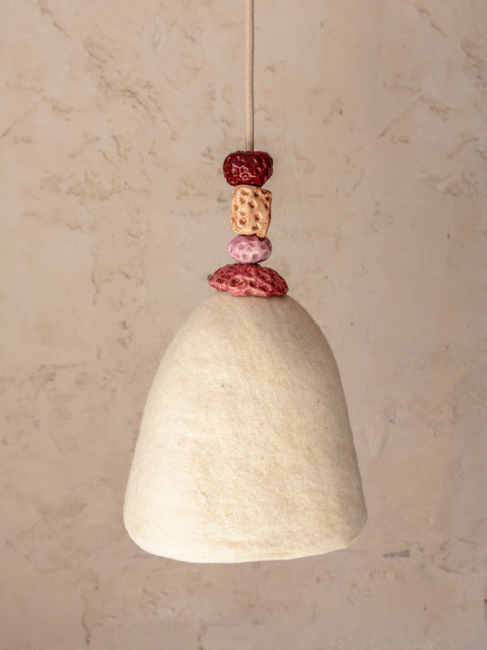 Pink ceramic felt lampshade 19CM