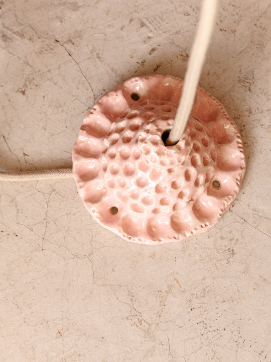 Pink ceramic felt lampshade 19CM