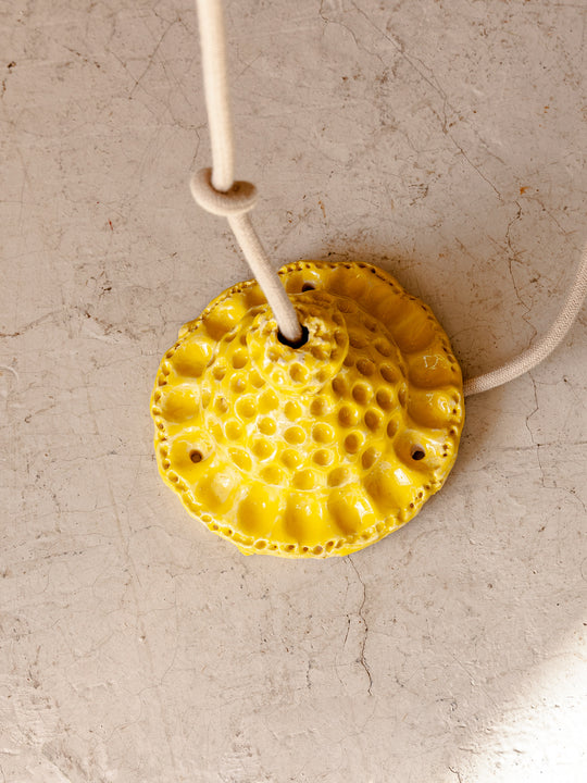 Yellow ceramic felt lampshade 28CM