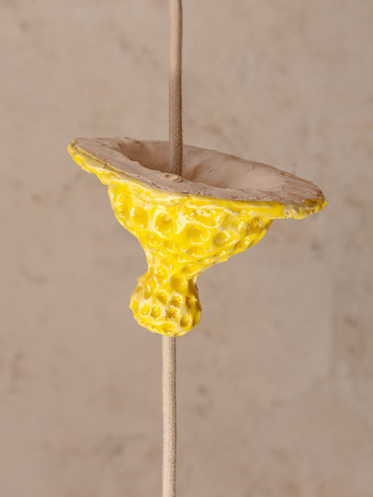 Yellow ceramic felt lampshade 28CM