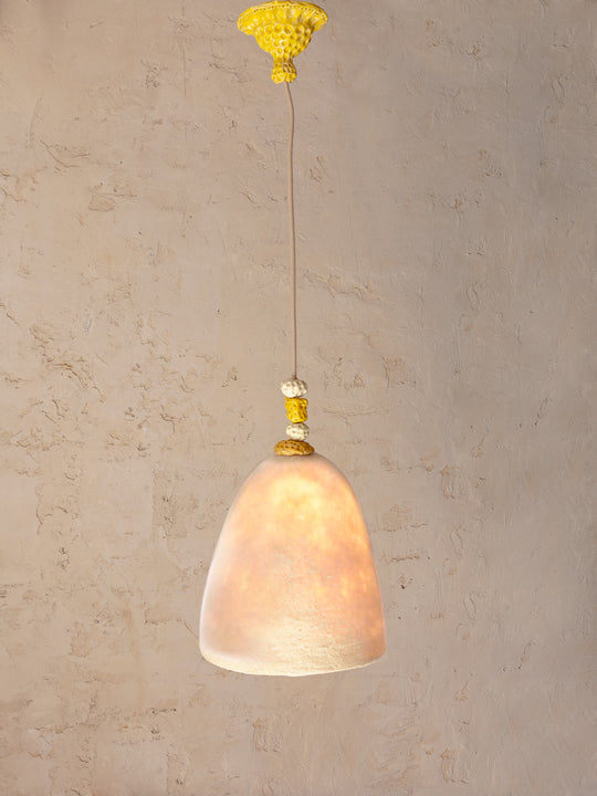 Yellow ceramic felt lampshade 28CM