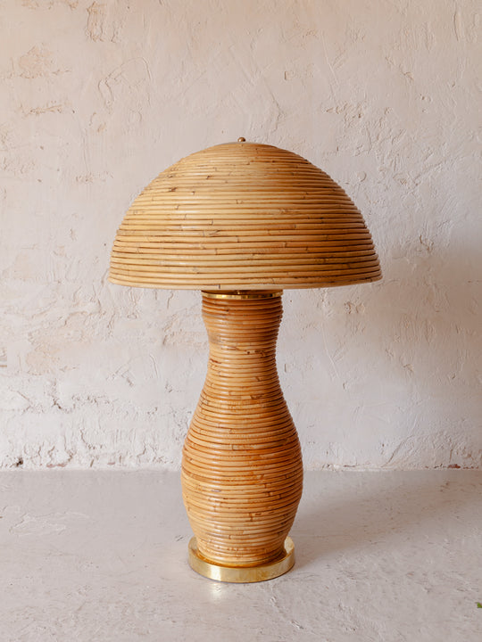 Lámpara artesanal italiana de bambú