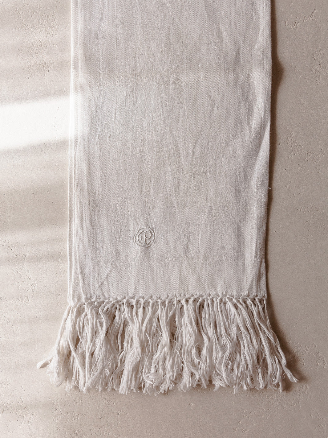Italian cotton towel from the 40s with EB embroidery