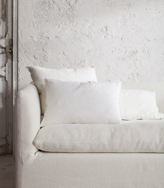 Coussin en lin Blanc / Ecru Maison de Vacances 40x60cm