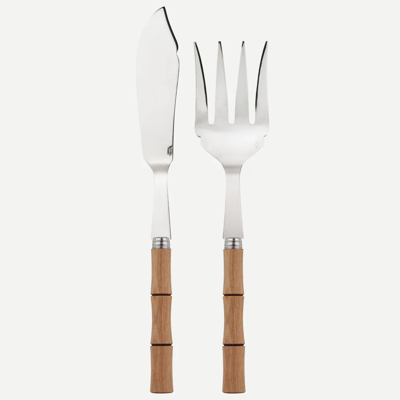 Bamboo fish serving cutlery