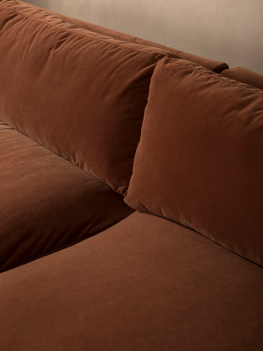 Amberes pearl linen sofa with chaise longue