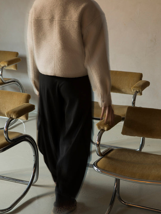 Juego de 6 sillas italianas cromo