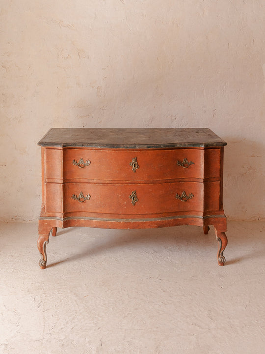 Venetian chest of drawers XVIII patinated tile