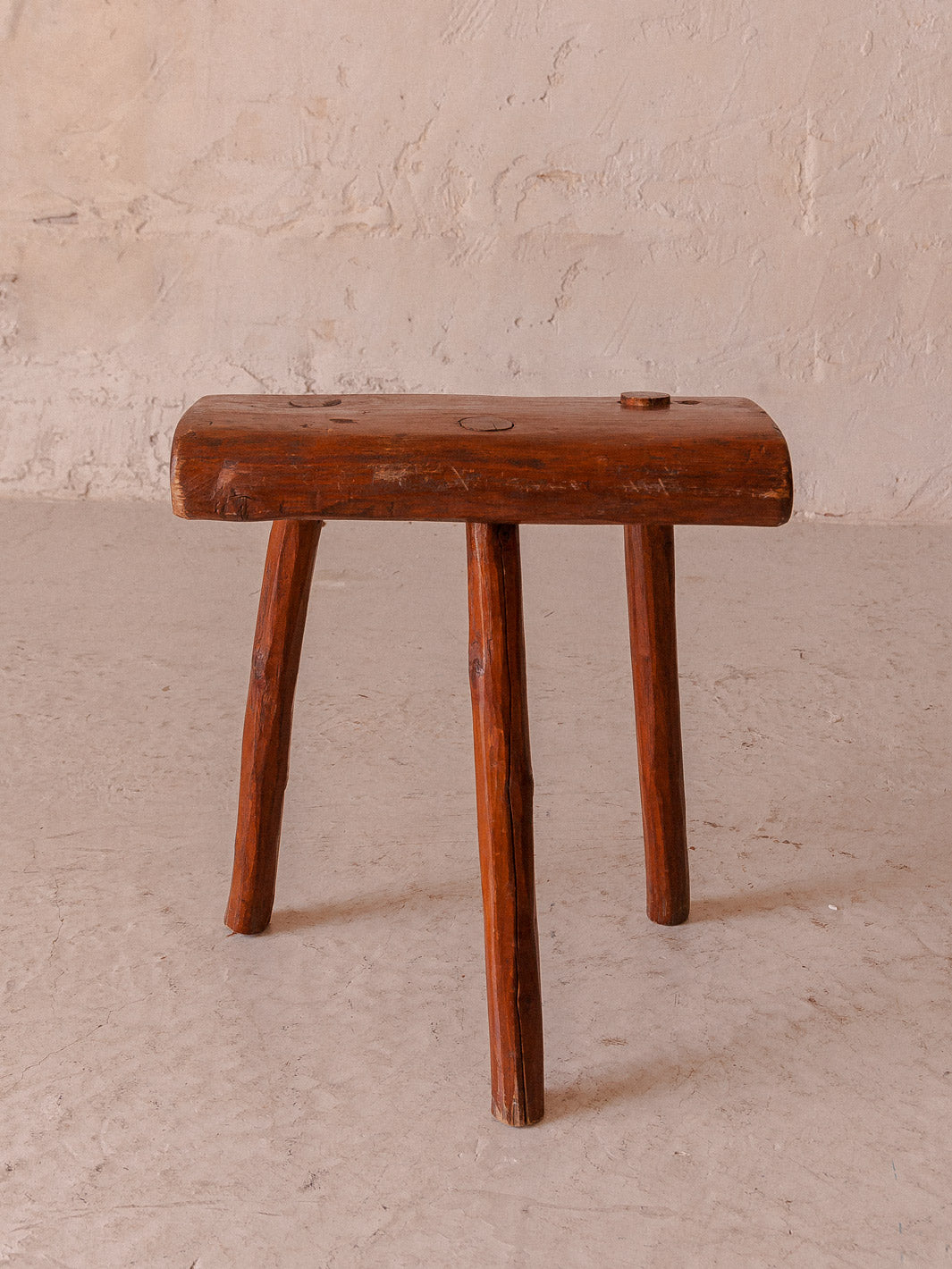 Chestnut milking stool 1940s