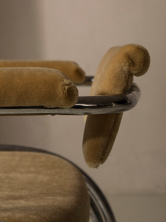 Juego de 6 sillas italianas cromo