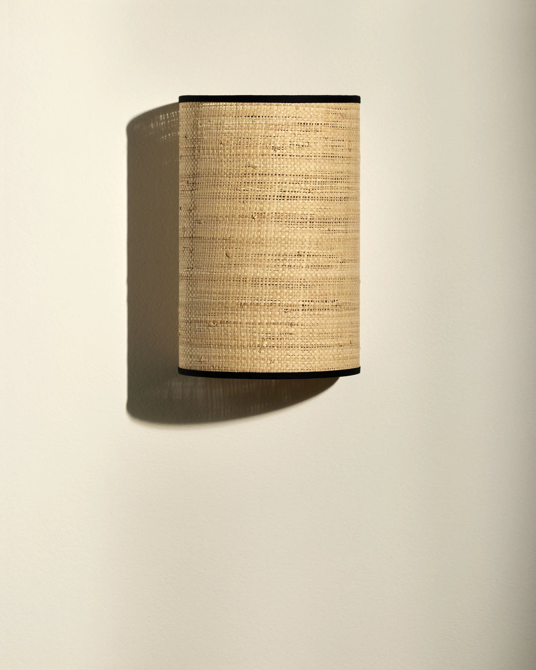 Sperone Black Raffia Lampshade Wall Lamp