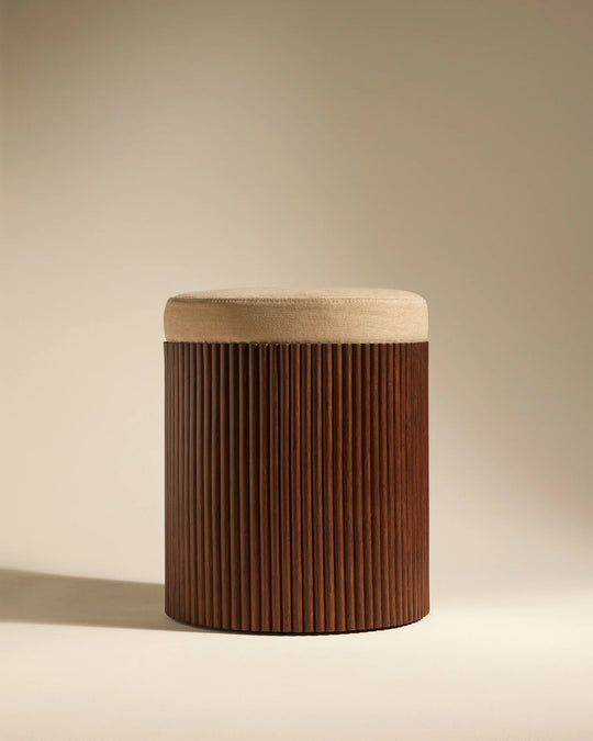 Riviera Ecru Pouf