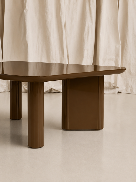 Caramel lacquered coffee table