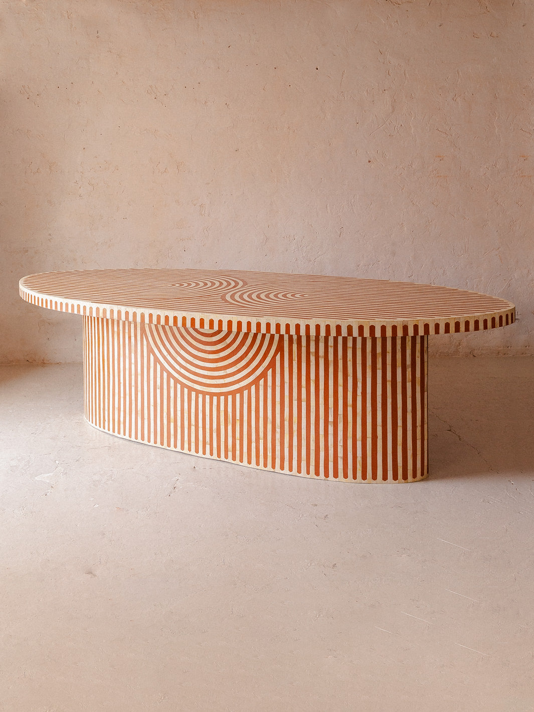 Oval bone table 250cm