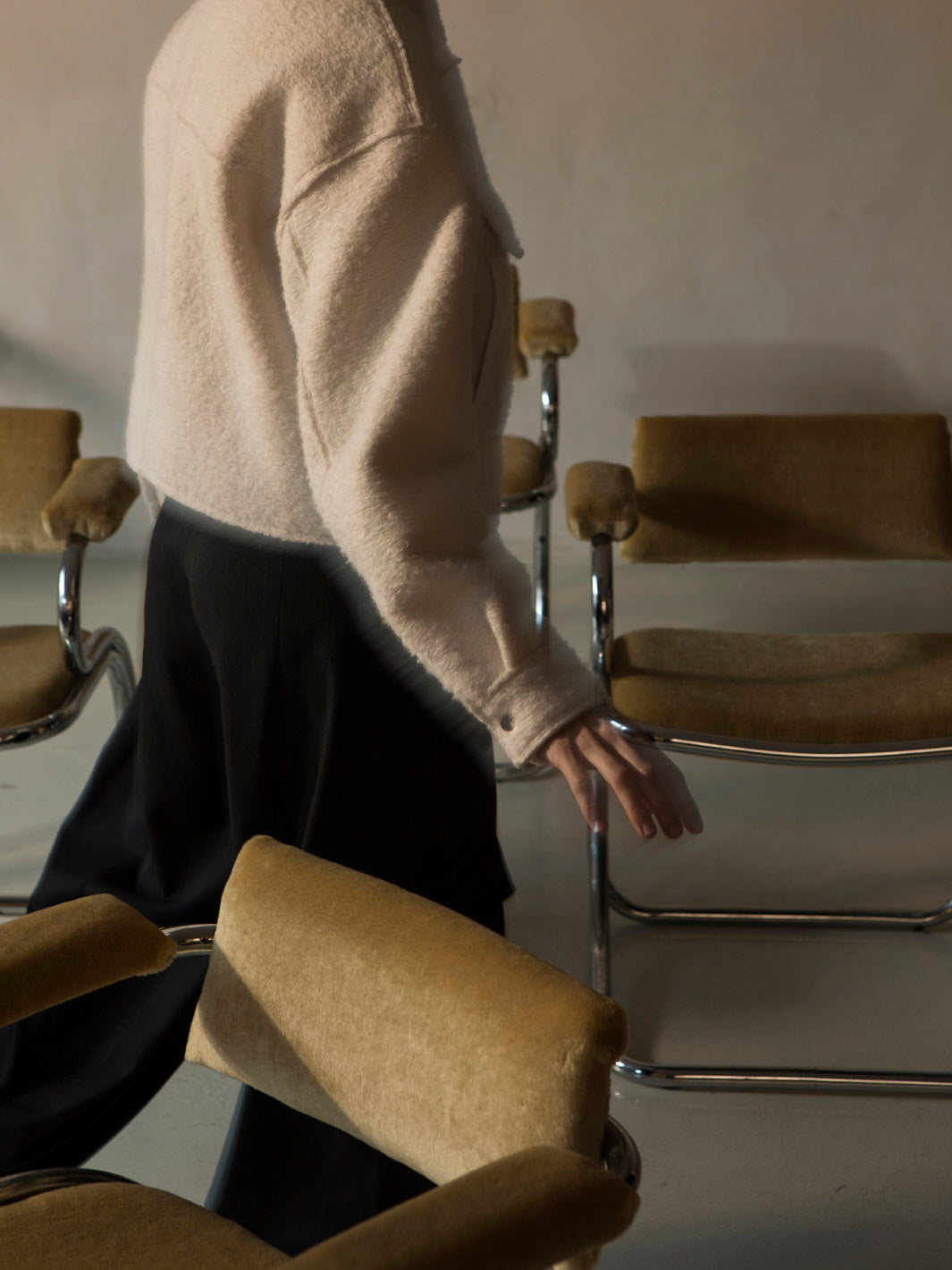 Juego de 6 sillas italianas cromo