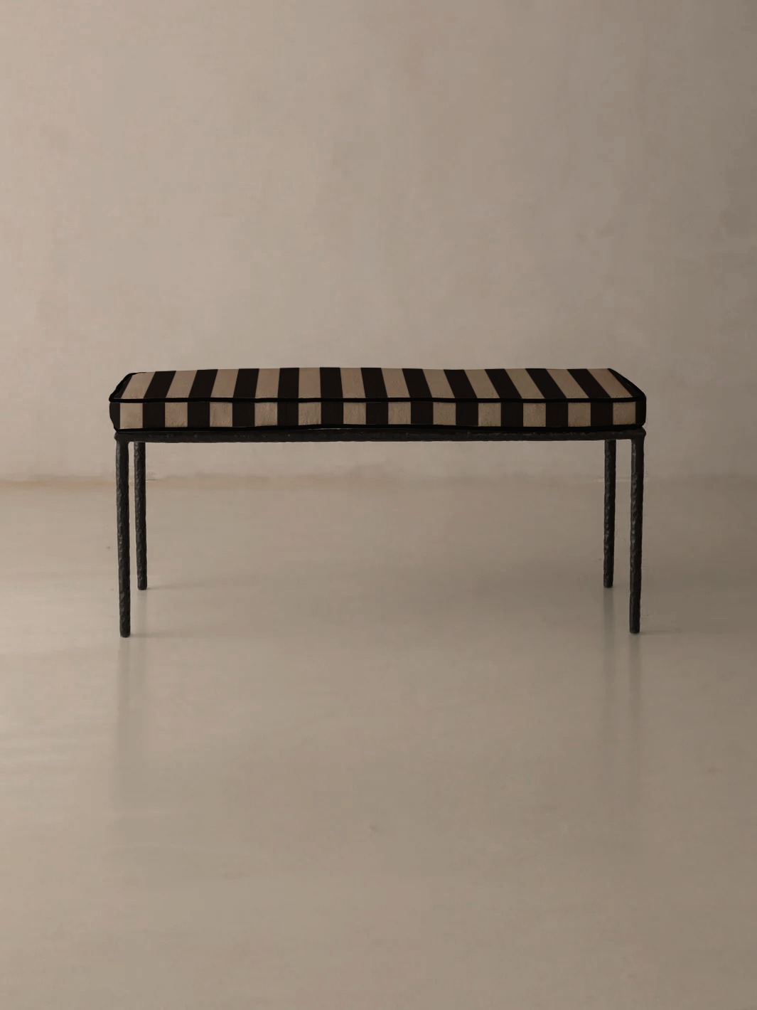 Funda banco Medaillon 100cm Negro y Beige