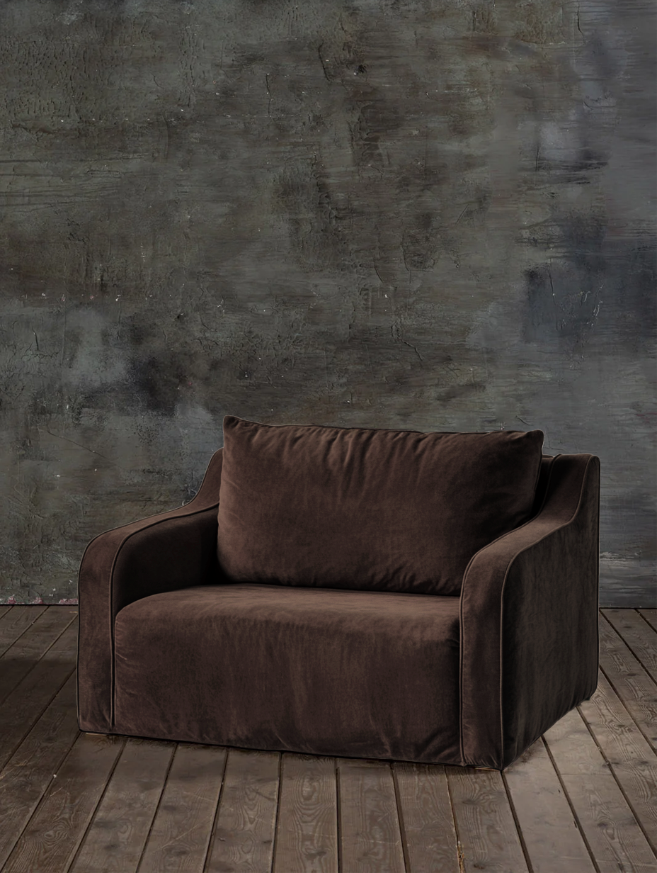 Comporta Velvet Cocoa Armchair