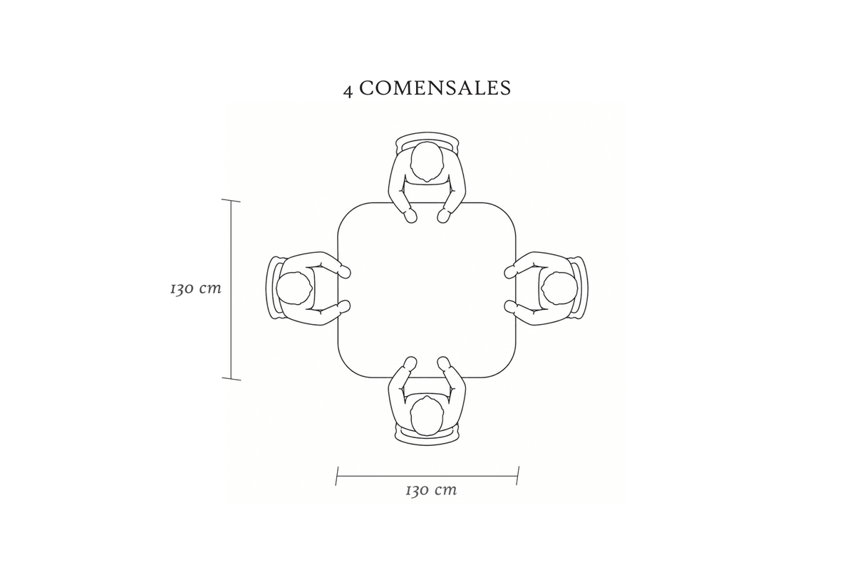 Mott Table 130x130x73cm