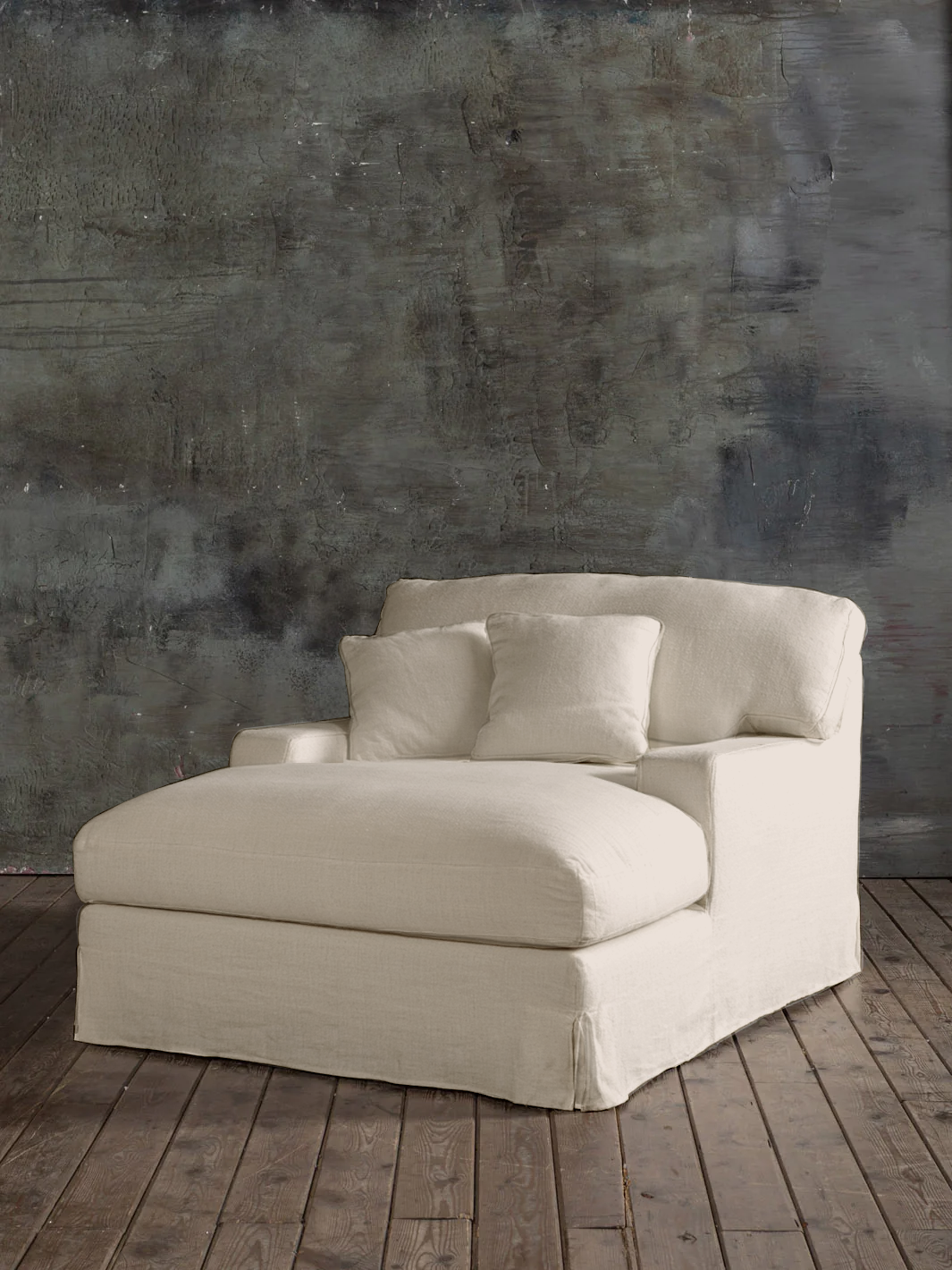 Pearl linen Capri chaise longue