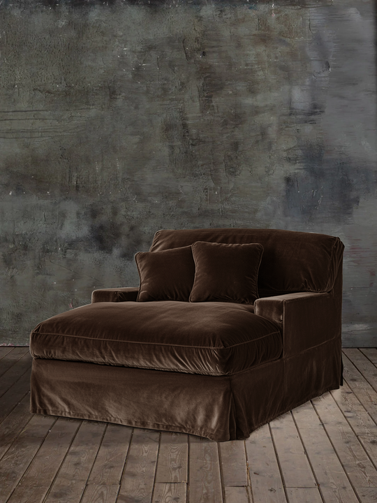 Chaise longue Capri Terciopelo Cacao