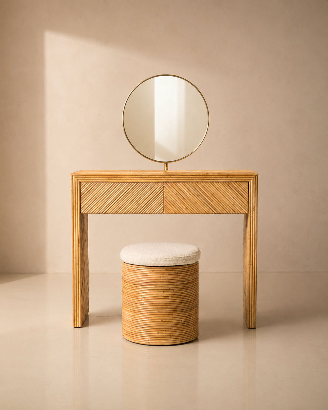 Italian bamboo dressing table