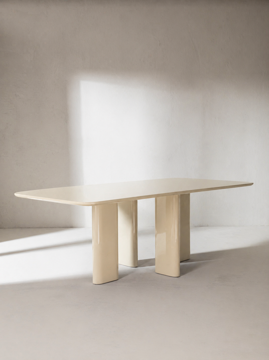 Lacquered dining table