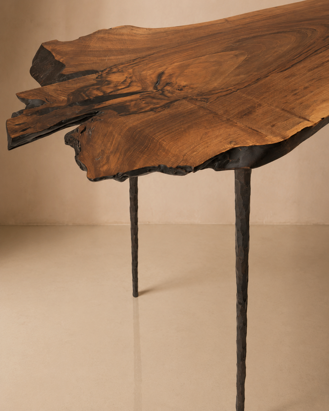 Consola de nogal 280x80x76cm