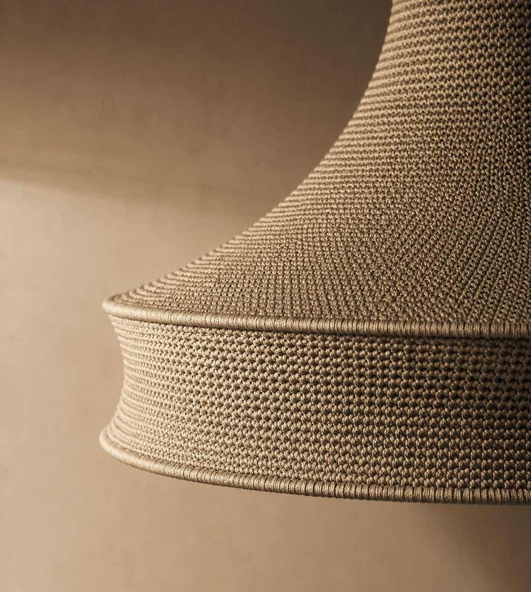Crochet lamp J color Clay Medium
