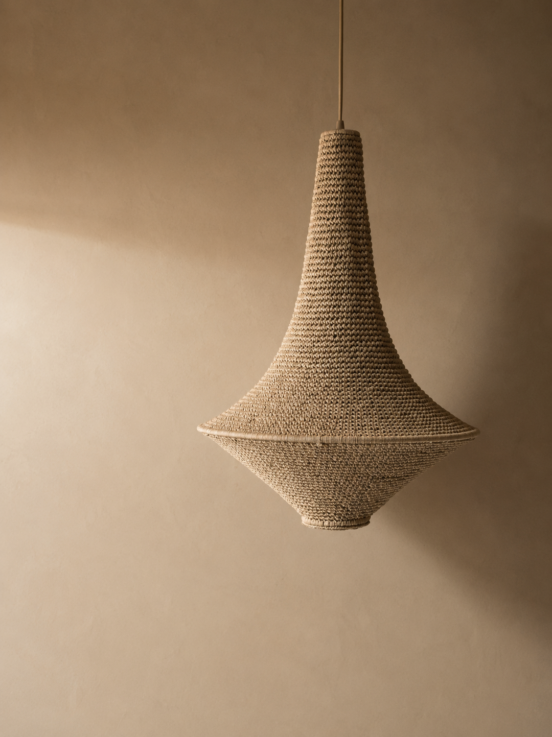 Crochet lamp W color Clay Large