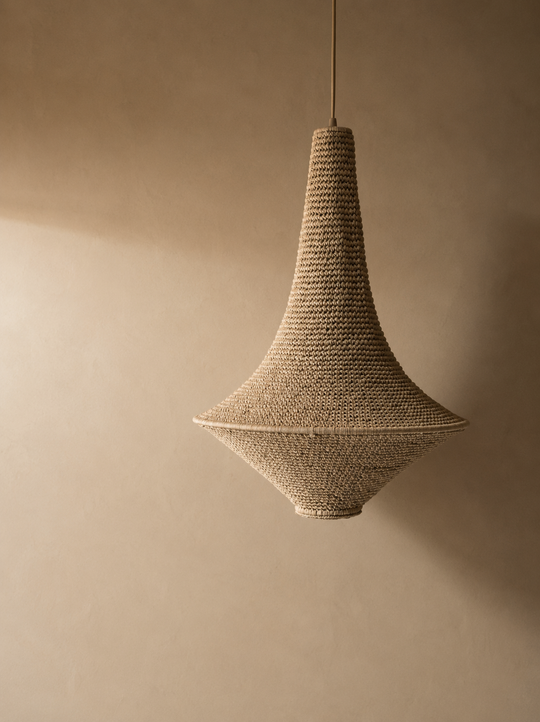 Crochet lamp W color Clay Large