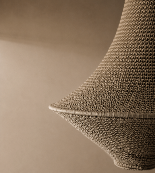 Crochet lamp W color Clay Large