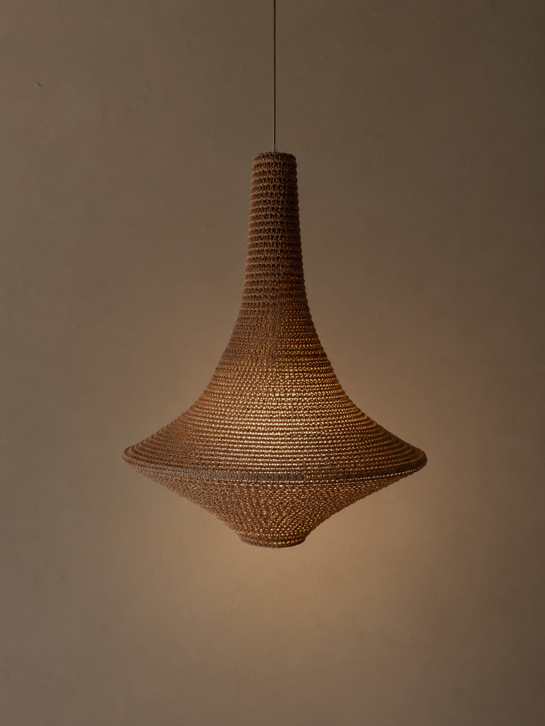 Crochet lamp W color Honey Large