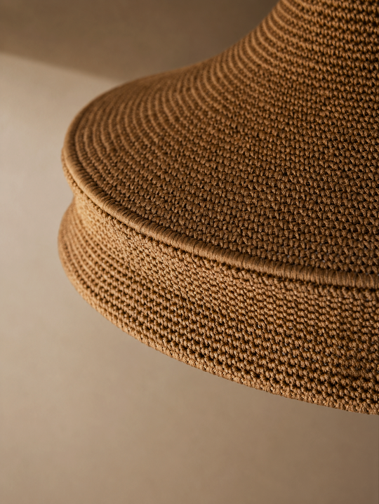 Crochet lamp J color Honey Medium
