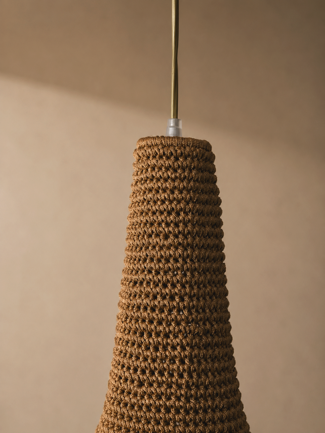 Crochet lamp J color Honey Medium