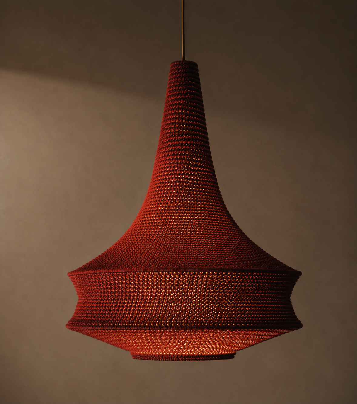 Crochet lamp J color Hena Large