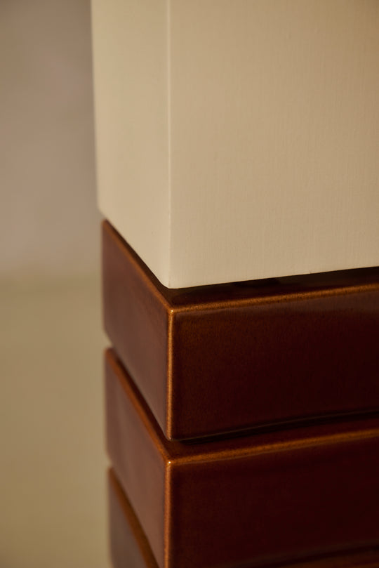 Tower floor lamp, noisette color