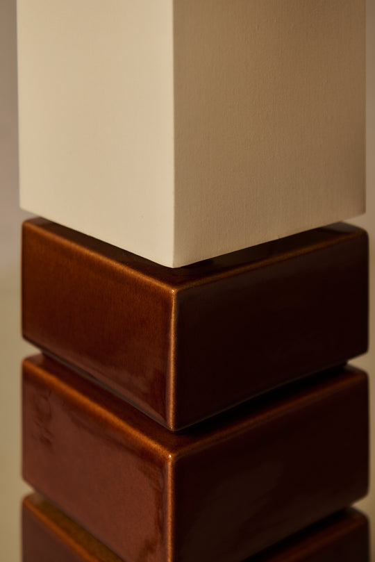 Tower floor lamp, noisette color
