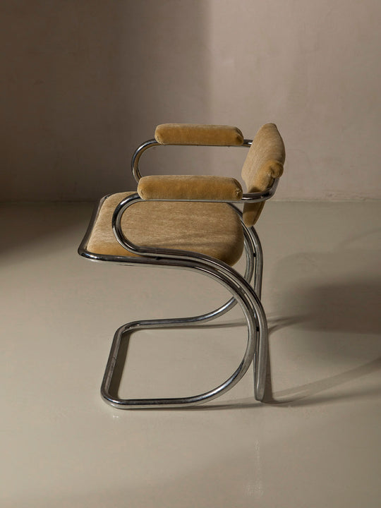 Juego de 6 sillas italianas cromo