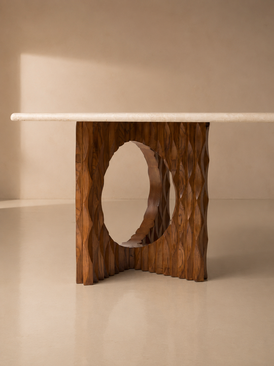 Mesa de comedor travertino 220x114cm