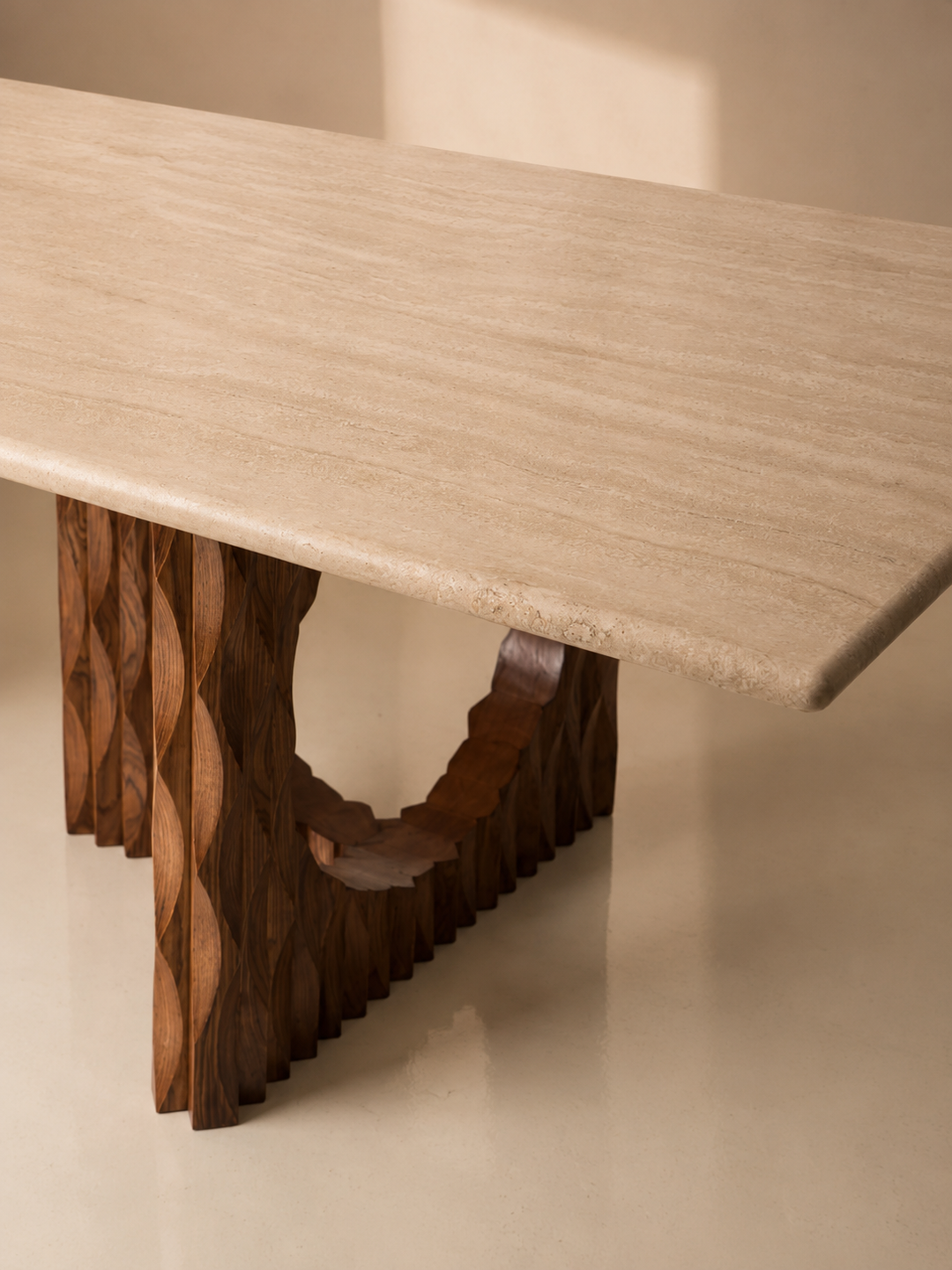 Mesa de comedor travertino 220x114cm