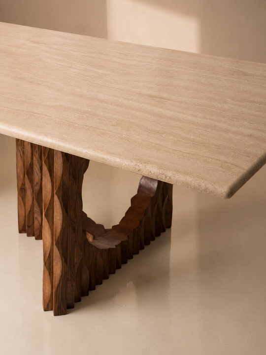 Mesa de comedor travertino 220x114cm