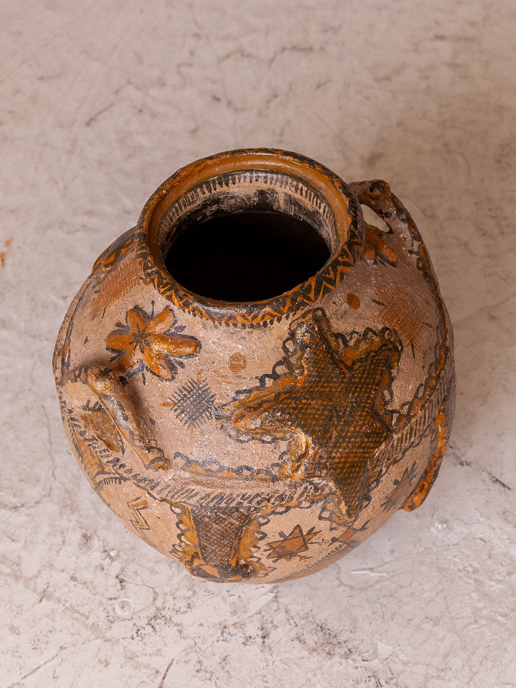Pot Rif Marruecos s.XIX H48cm