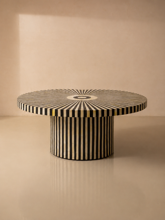 Mesa marquetería África Ø130CM