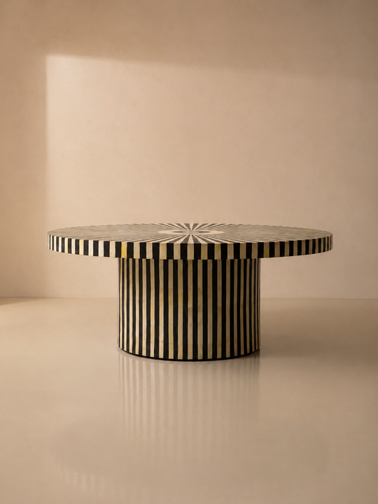 Mesa marquetería África Ø130CM