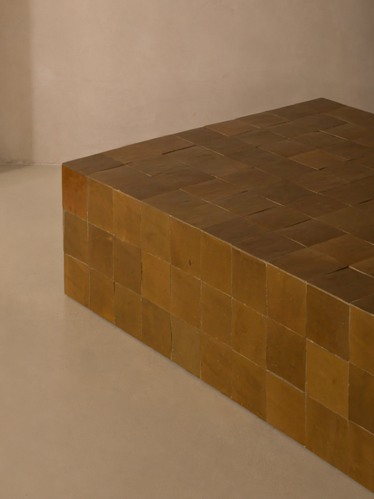 Amber Cube Table