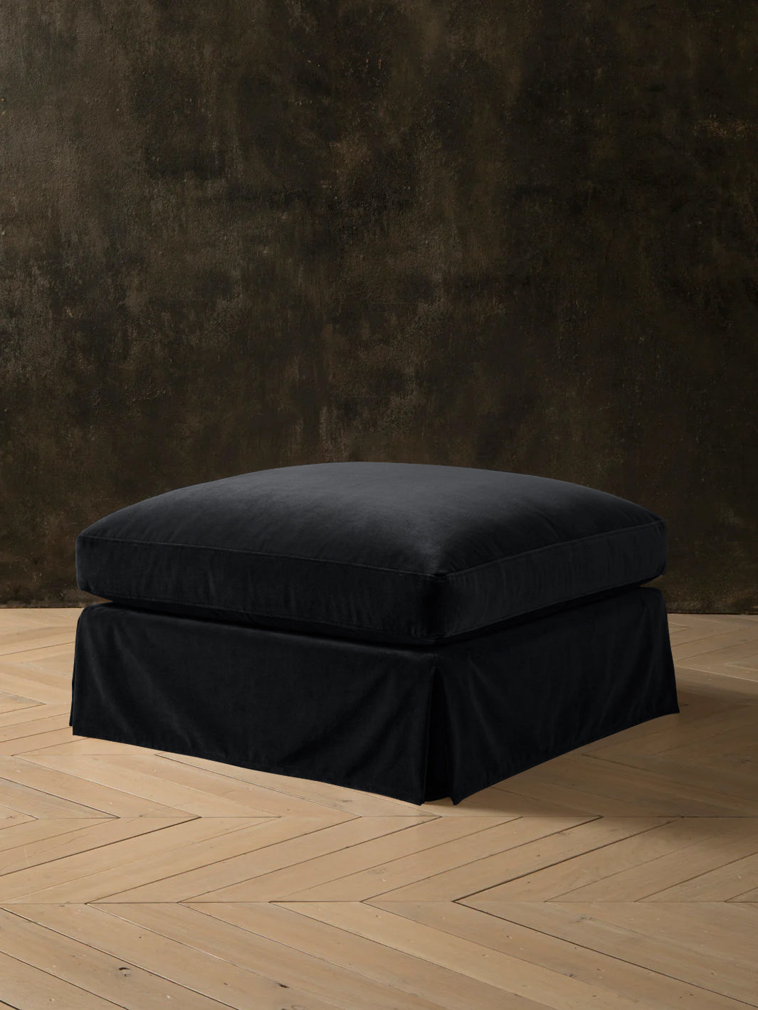 Pouf Amberes terciopelo negro