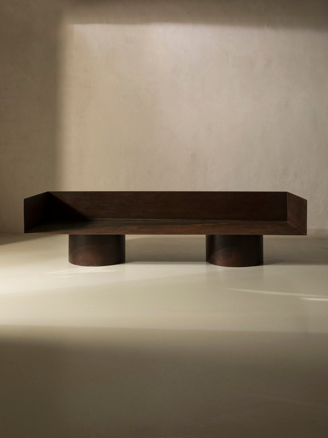 Corten steel sofa and armchair set
