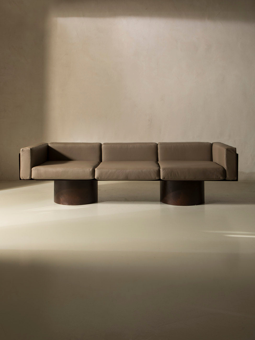 Corten steel sofa and armchair set