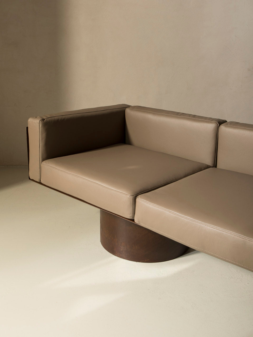 Corten steel sofa and armchair set
